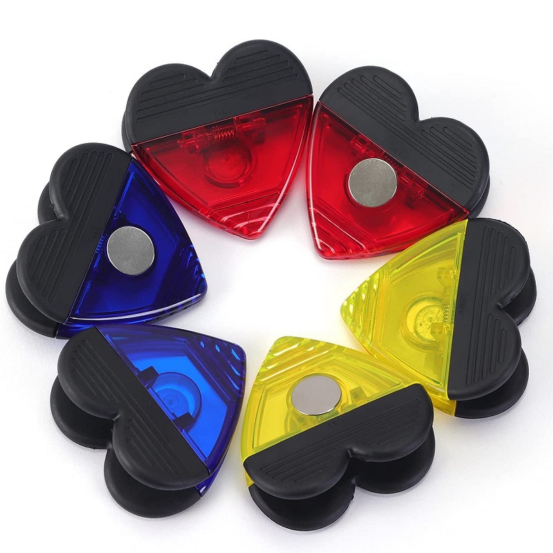 Heart Shaped Translucent Magnetic Power Memo Clip