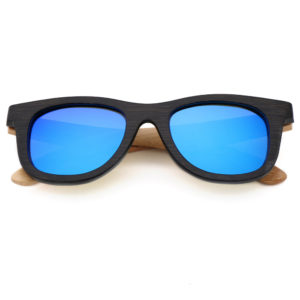 Wood Recycled Skateboard Sunglasses Mirrored Lens