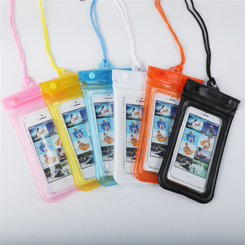 PVC Floating Waterproof Phone Pouch With Cord