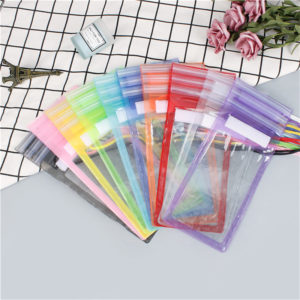 PVC Clear Waterproof Phone Pouch With Cord