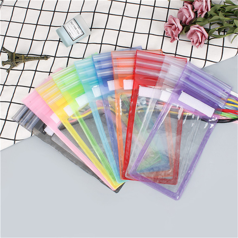 PVC Clear Waterproof Phone Pouch With Cord