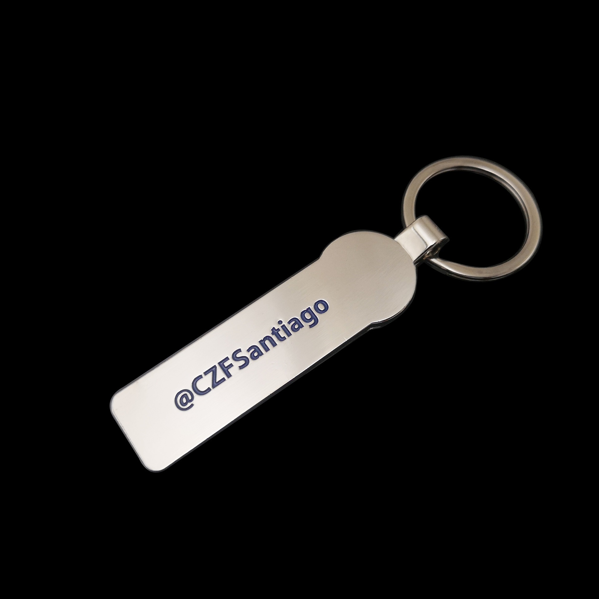 Custom Die Cast Metal Key Tag with Colors Filled