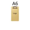 Custom Stainless Steel Laser/Screen Printing Menu A6-Clipboard