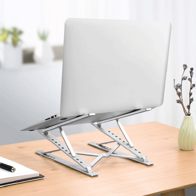 Foldable 2-in-1 Adjustable Aluminum Laptop Holder Stand