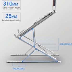 Foldable 2-in-1 Adjustable Aluminum Laptop Holder Stand