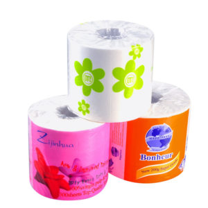 Toilet Paper with Printed PVC Wrapping