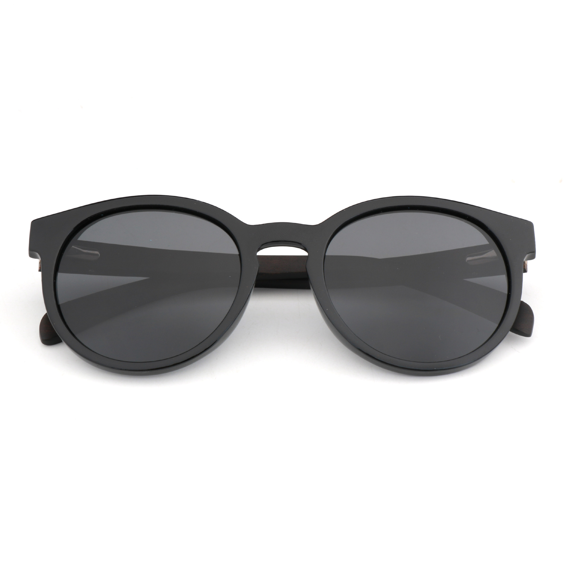 Round Sunglasses Wood Frame