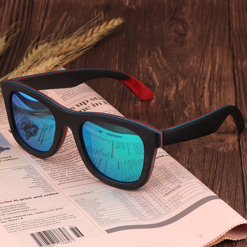 Retro Woode Sunglasse Recycled Skateboard