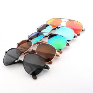 Aviator Sunglasses with Wood Arms