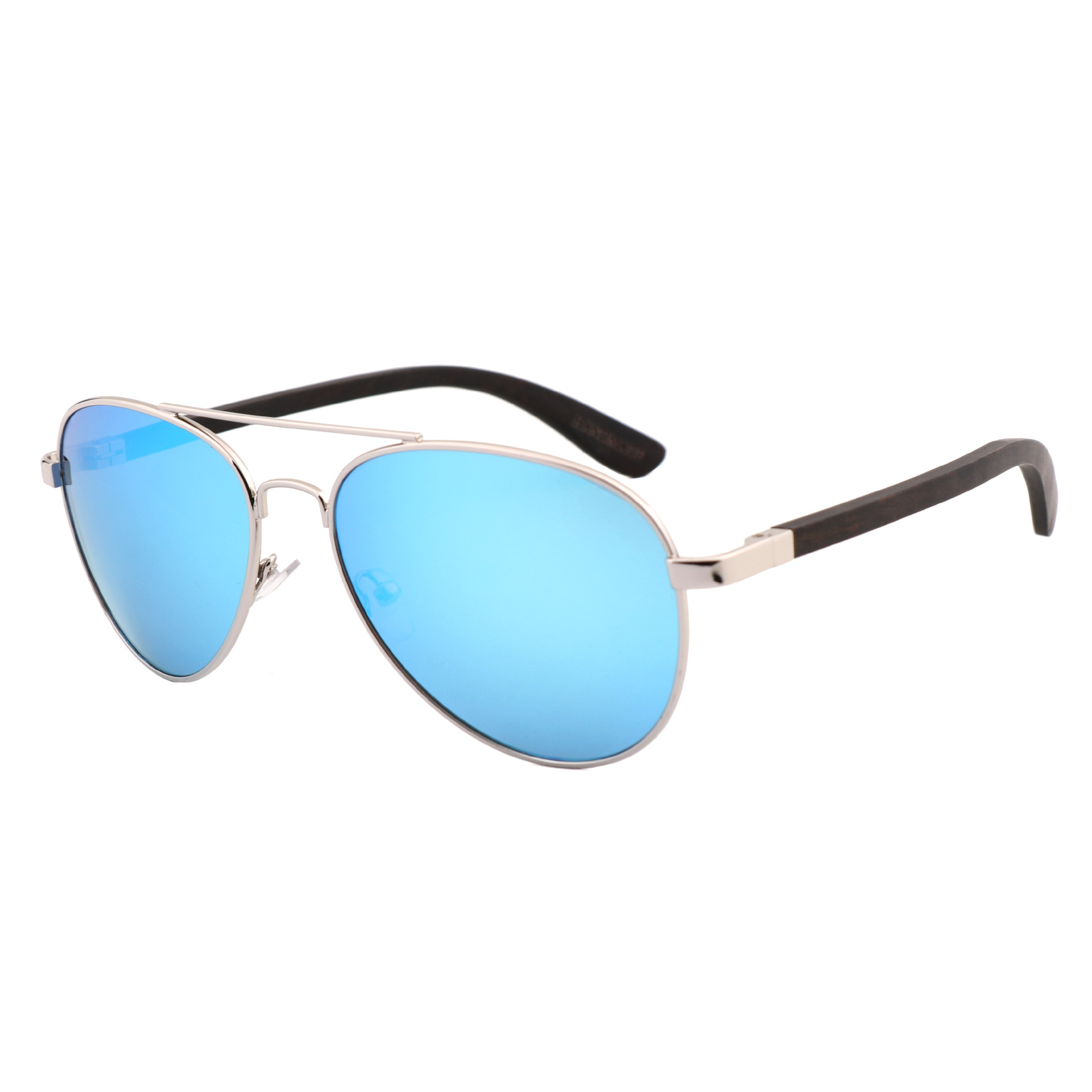 Aviator Sunglasses with Wood Arms