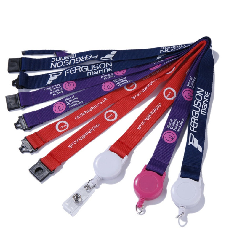 Heathered Lanyard with Retractable Badge Reel