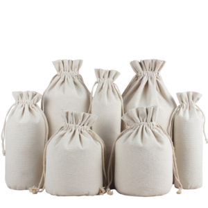 Cotton Canvas Round Drawstring Bag