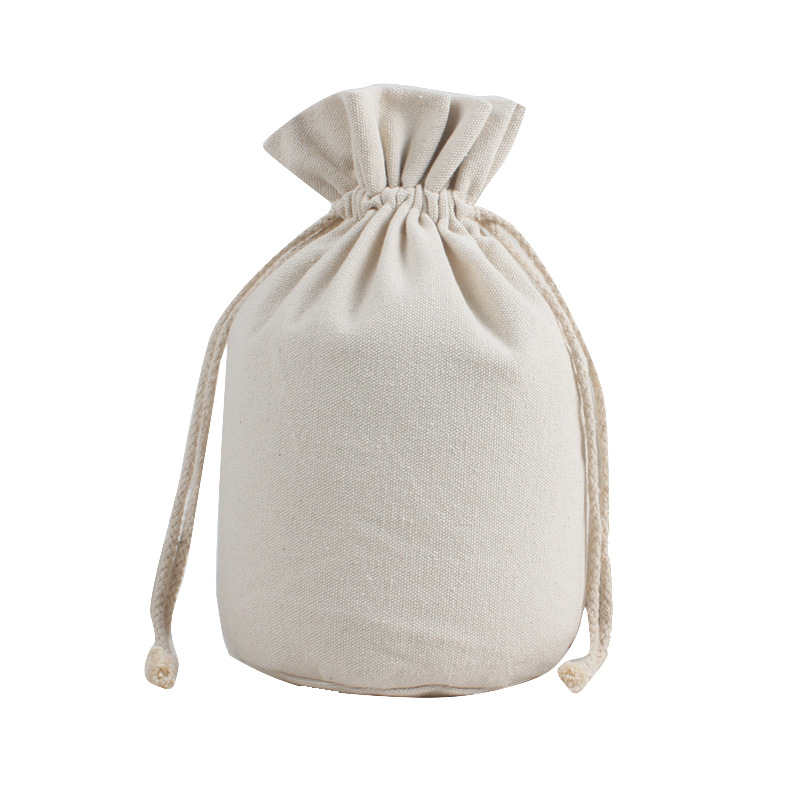 Cotton Canvas Round Drawstring Bag