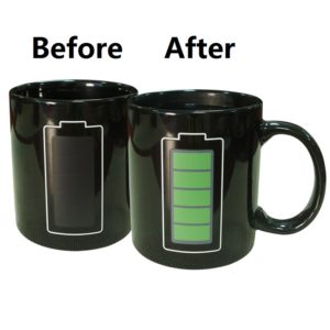 11 oz Battery Sublimation Heat Color Changing Magic Coffee Mug
