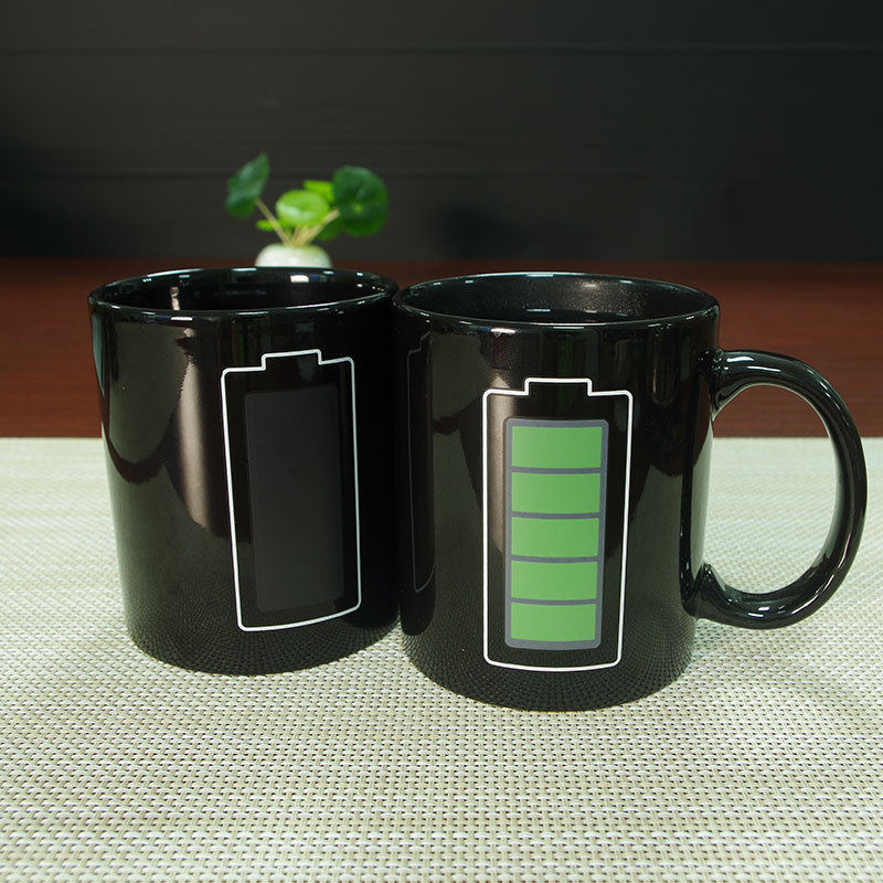 11 oz Battery Sublimation Heat Color Changing Magic Coffee Mug