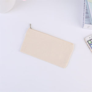 Natural Canvas Make-up Bags With Zipper