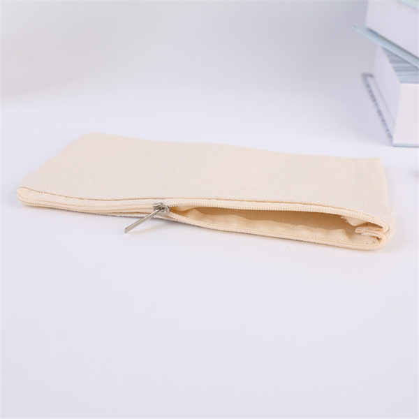 Natural Canvas Make-up Bags With Zipper