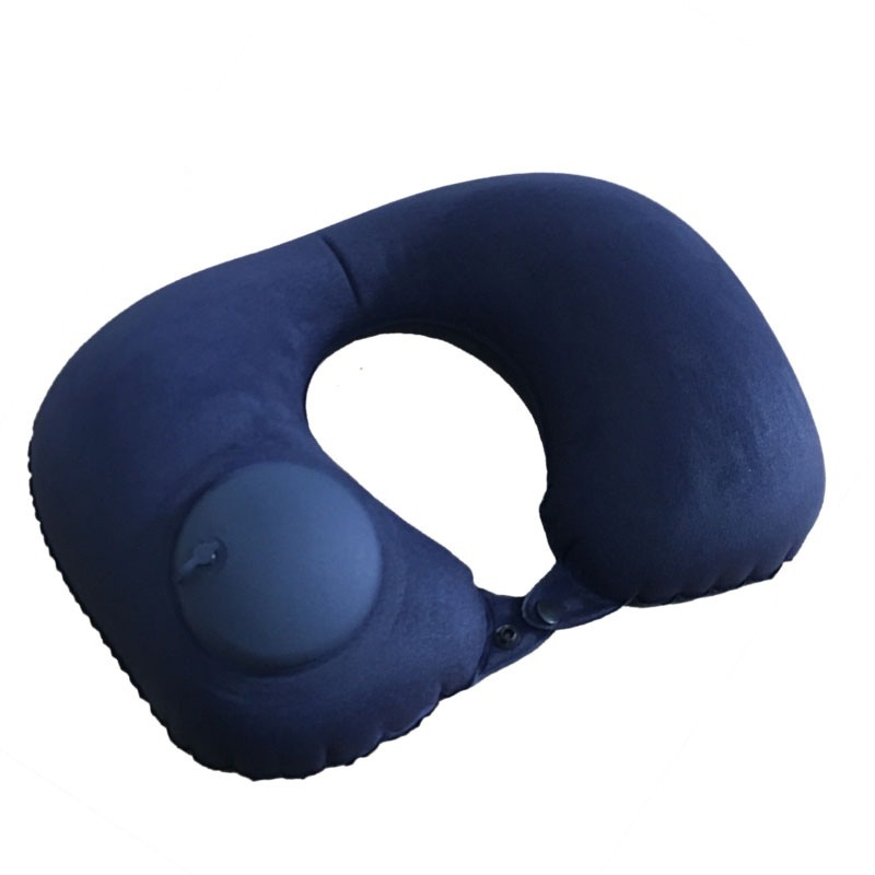 U Shaped Air Pump Inflatable Neck Pillow