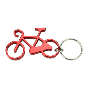 Bicycle Shaped Bottle Opener with Keyring
