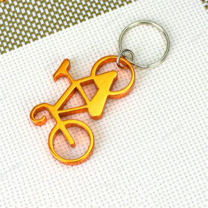 Bicycle Shaped Bottle Opener with Keyring