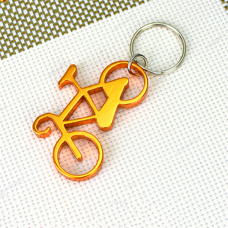 Bicycle Shaped Bottle Opener with Keyring