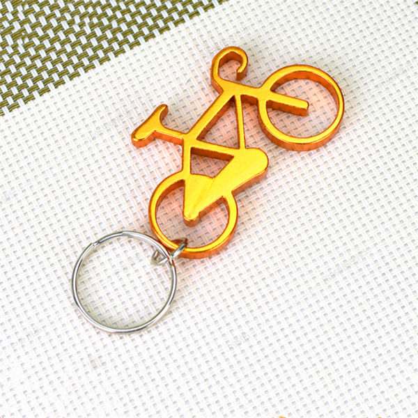 Bicycle Shaped Bottle Opener with Keyring