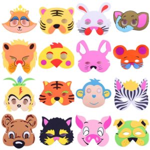 Cartoon Animal Felt Eye Masks for Children's Makeup Party