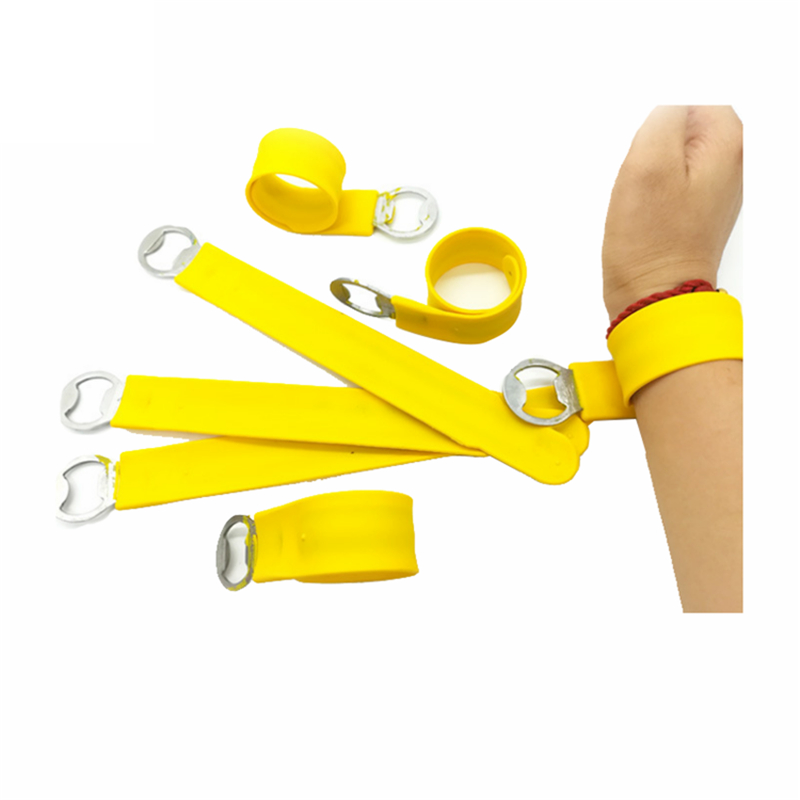 Foldable Silicone Slap Ring Bracelet Bottle Opener
