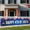 American Independence Day Element Polyester Print Banner