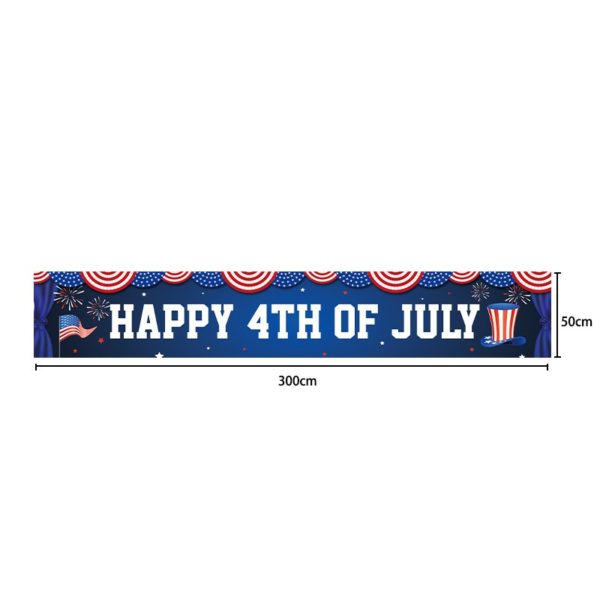 American Independence Day Element Polyester Print Banner