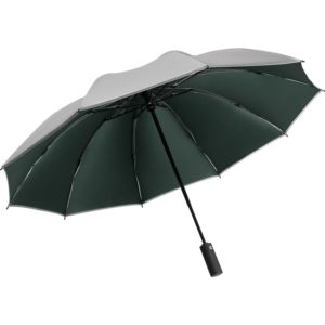 Reverse Automatic Folding Umbrella With Silver Rubber Reflective Strip