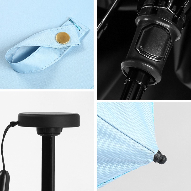 Customised Vinyl Sun Protection Folding Ultralight Umbrella