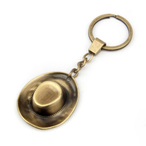 Copper Cowboy Hat Keychain