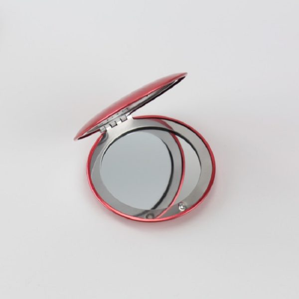 Aluminum Round Compact Pocket Makeup Mirror