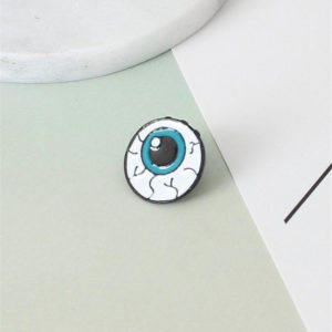 Brain Eyeball Teeth Heart Shape Lapel Pin