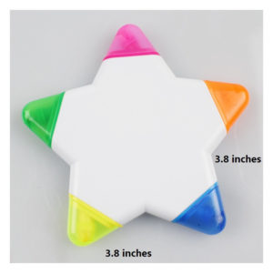 5-In-1 Five Color Fluorescent Star Shaped Highlighter
