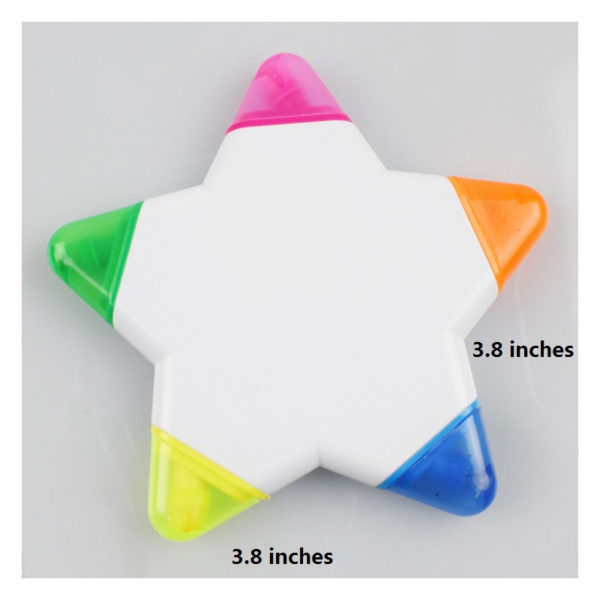 5-In-1 Five Color Fluorescent Star Shaped Highlighter