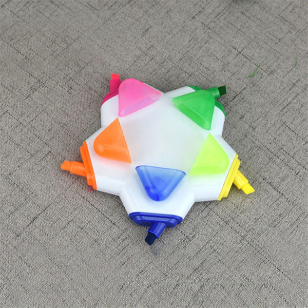 5-In-1 Five Color Fluorescent Star Shaped Highlighter
