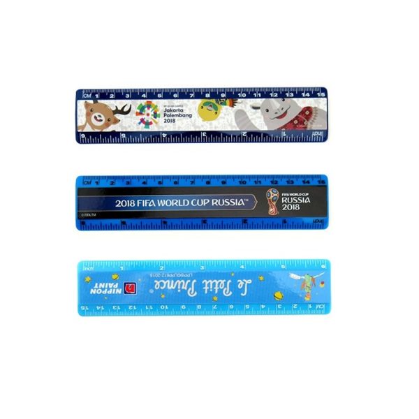 Full Color Plastic Ruler 6 inches