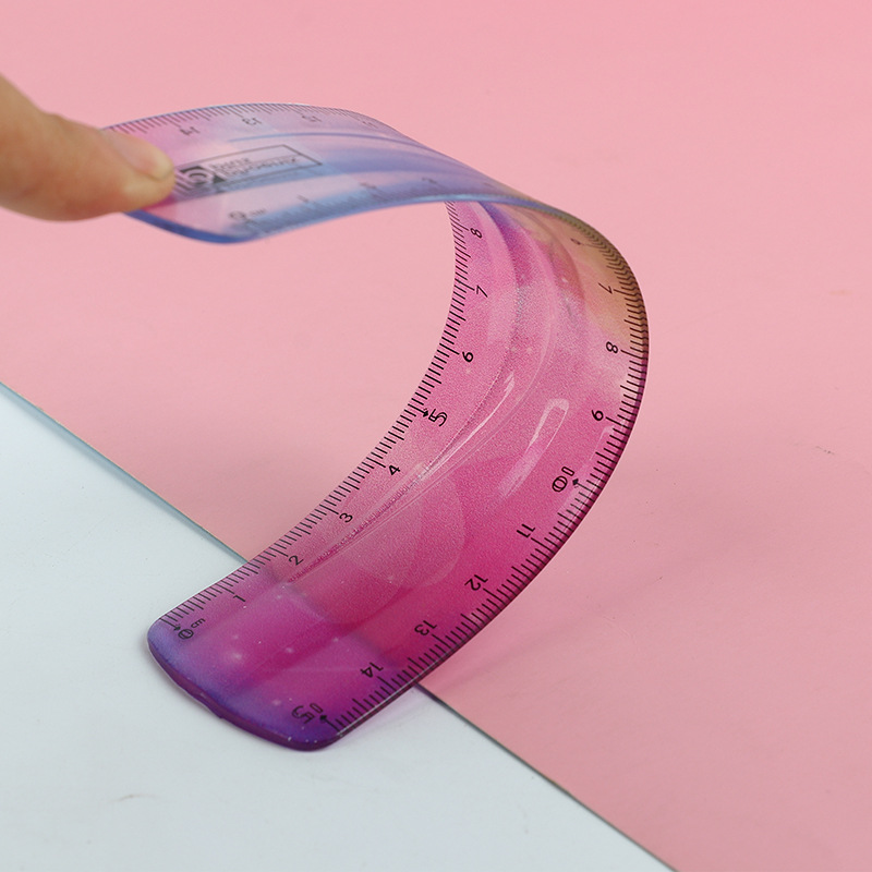 6 inches Flexible Iridescent Aurora Color Vinyl Ruler