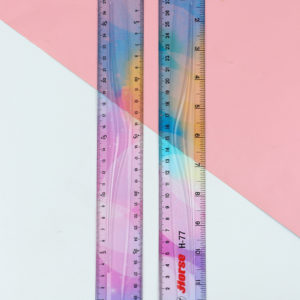 12 inches Flexible Iridescent Aurora Color Vinyl Ruler