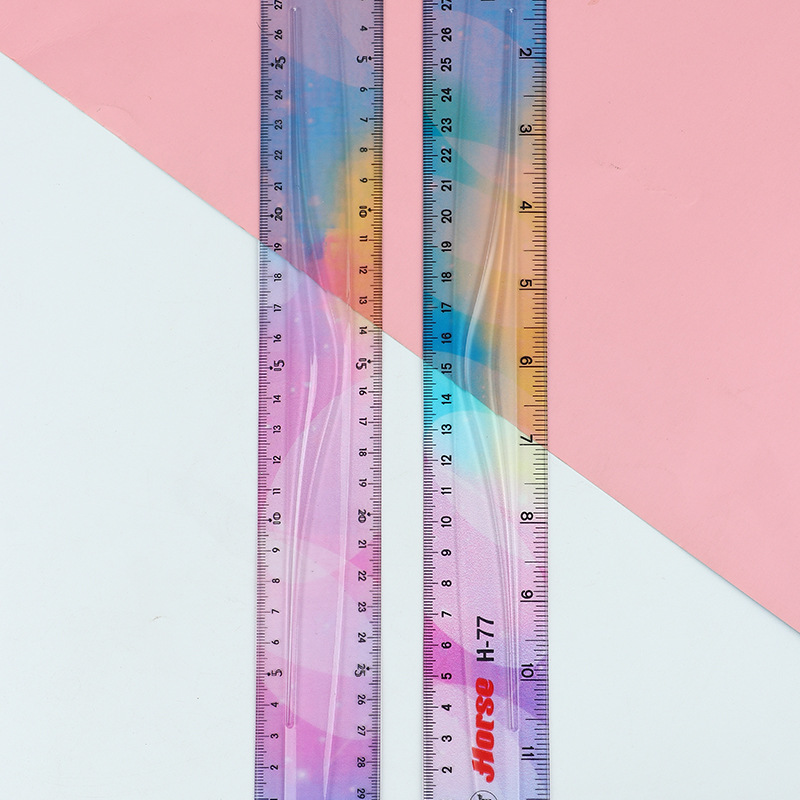 12 inches Flexible Iridescent Aurora Color Vinyl Ruler