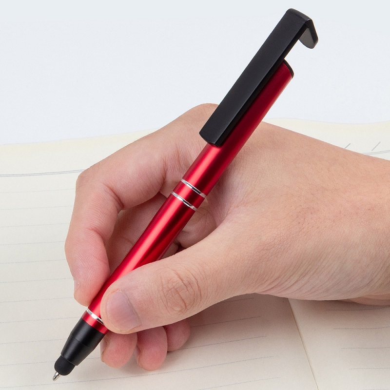 Metal Multi-function Stylus Ballpoint Pen Phone Holder