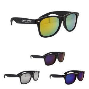 Classic Sunglasses with Colored Mirror Tinted  Lenses