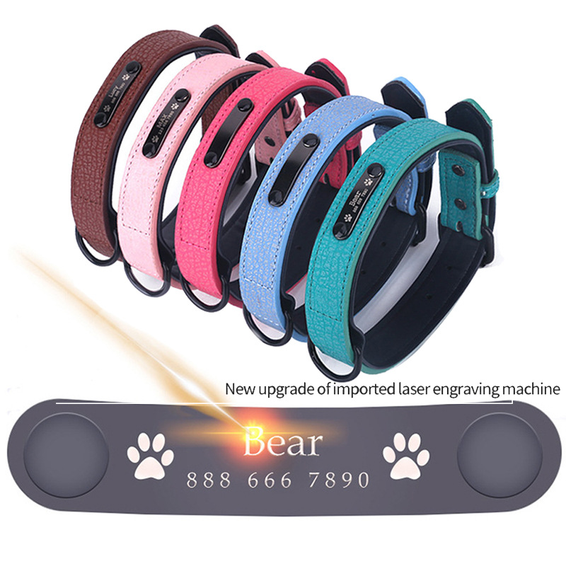Adjustable Leather Training Pet Collar