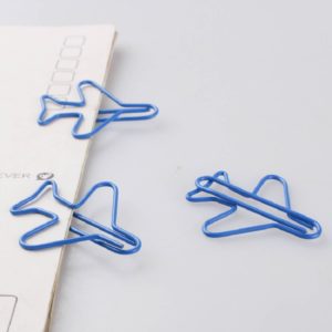 Airplane Shaped Metal Paperclip In A Can