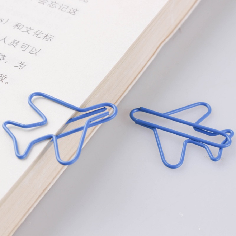 Airplane Shaped Metal Paperclip In A Can