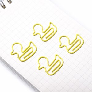 Cartoon Duck Shaped Metal Paperclip In A Box