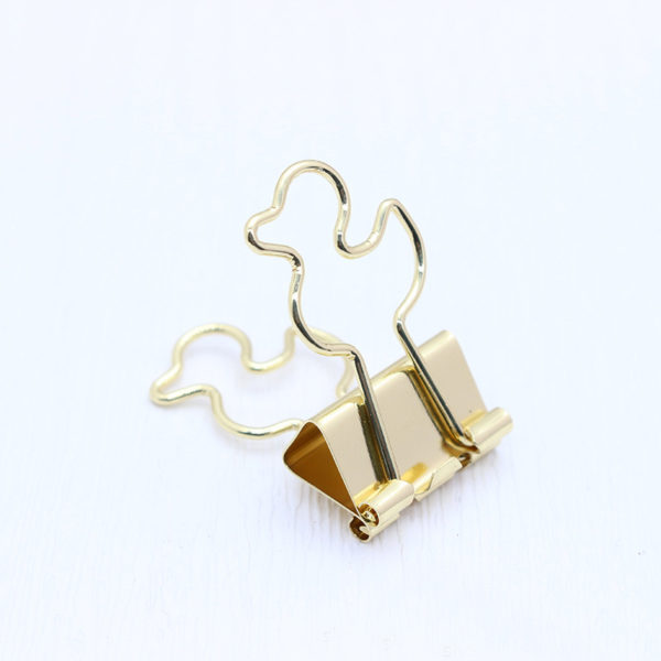 Cartoon Duck Shaped Metal Binder Clip Paper Clamp