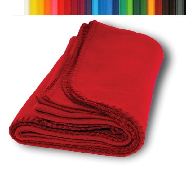 Economy Fleece Blanket w Merrow edging 50 X 60